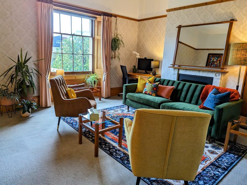 The counselling room at Counselling Continuum in Hobart